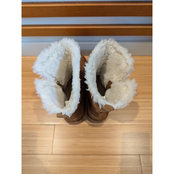 Koolaburra Ugg Aribel Short Shearling Suede Winter Boots Brown Women's 10 - Picture 6 of 13
